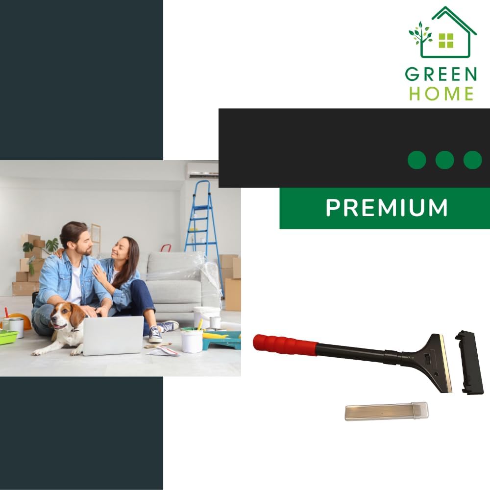 Green Home Farbschaber PREMIUM 30 cm Tapetenschaber [Schnellwechselvorrichtung] - 100 mm inkl. 5 Ers