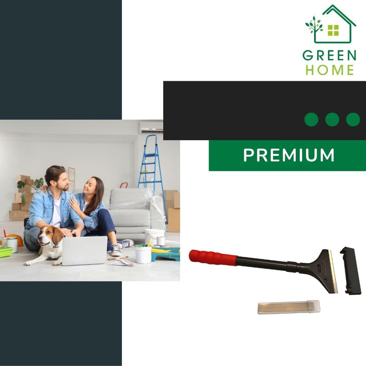 Green Home Farbschaber PREMIUM 30 cm Tapetenschaber [Schnellwechselvorrichtung] - 100 mm inkl. 5 Ers