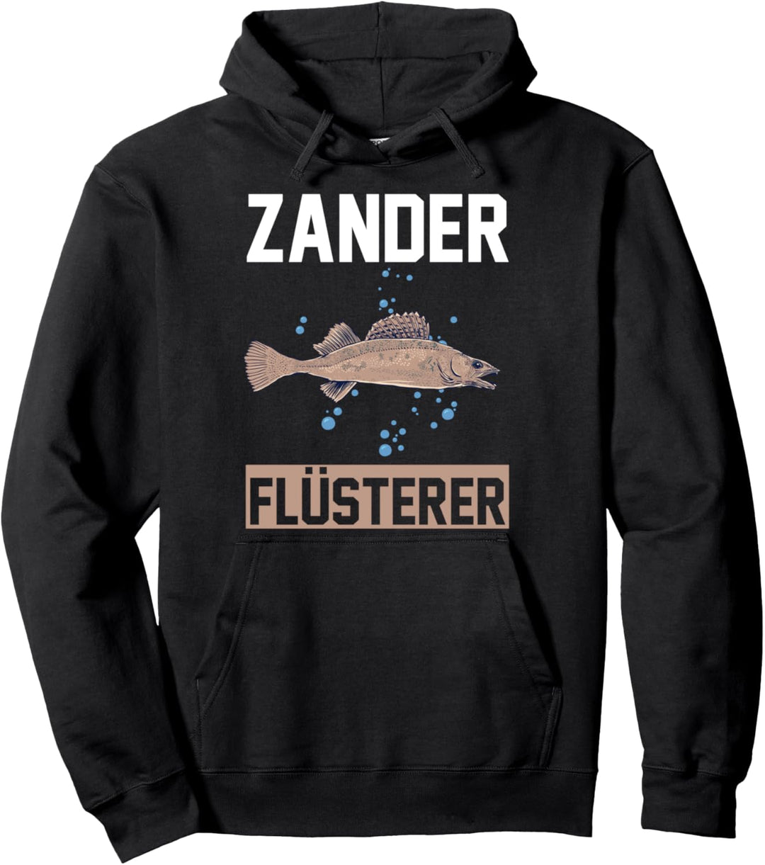 Angeln Angler Zander Flüsterer Fischer Pullover Hoodie
