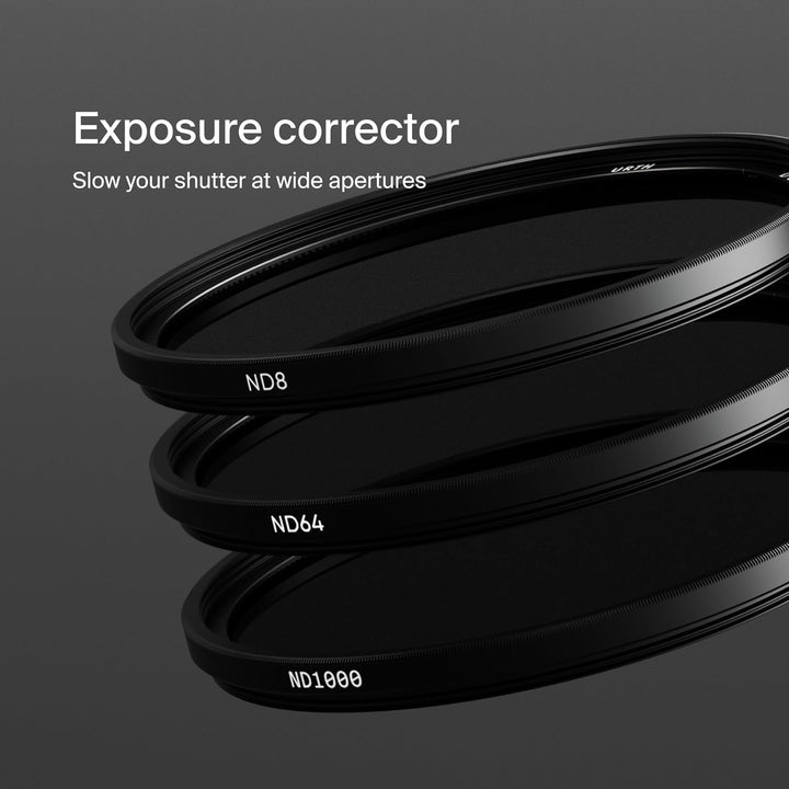 Urth 77 mm ND8, ND64, ND1000 ND Filter Kit (Plus+) 77mm, 77mm