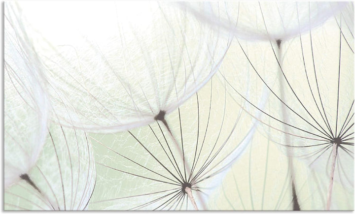 ARTland Spritzschutz Küche aus Alu für Herd Spüle 100x60 cm (BxH) Küchenrückwand mit Motiv Blume Pus