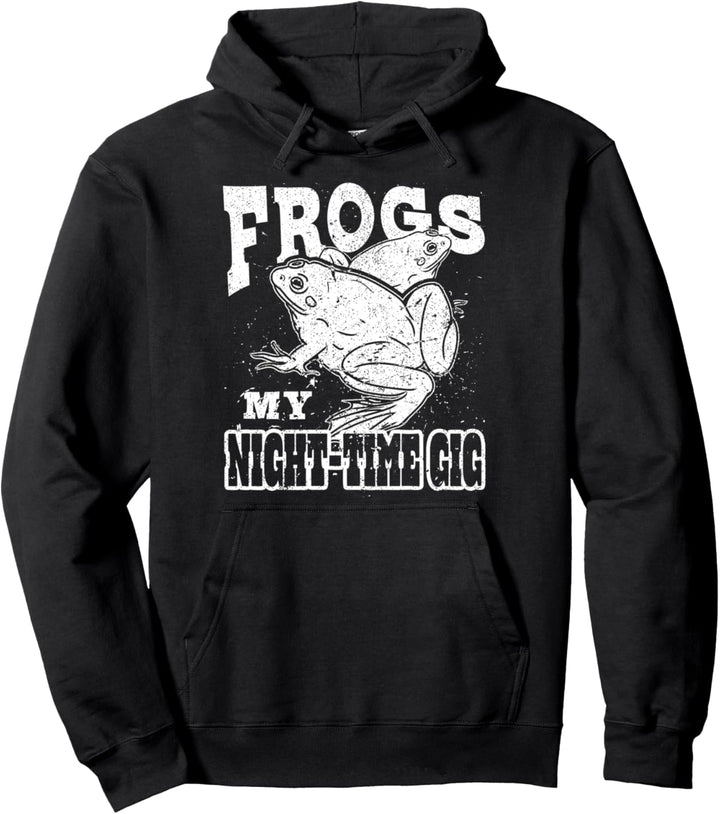 Frösche Mein nächtliches Gig Frosch Jagd Jäger Geschenk Pullover Hoodie