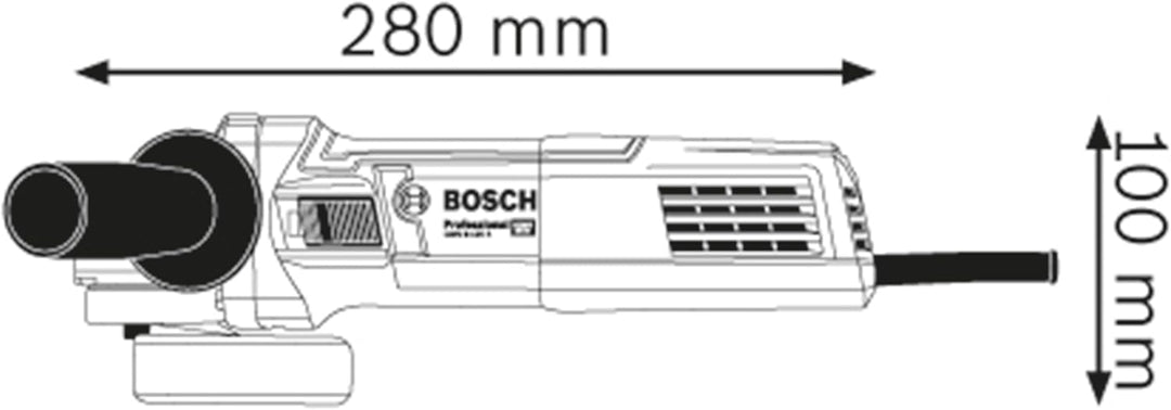 Bosch Professional Winkelschleifer GWS 9-125 S (Leistung 900 Watt, Leerlaufdrehzahl: 2800 – 11000 mi