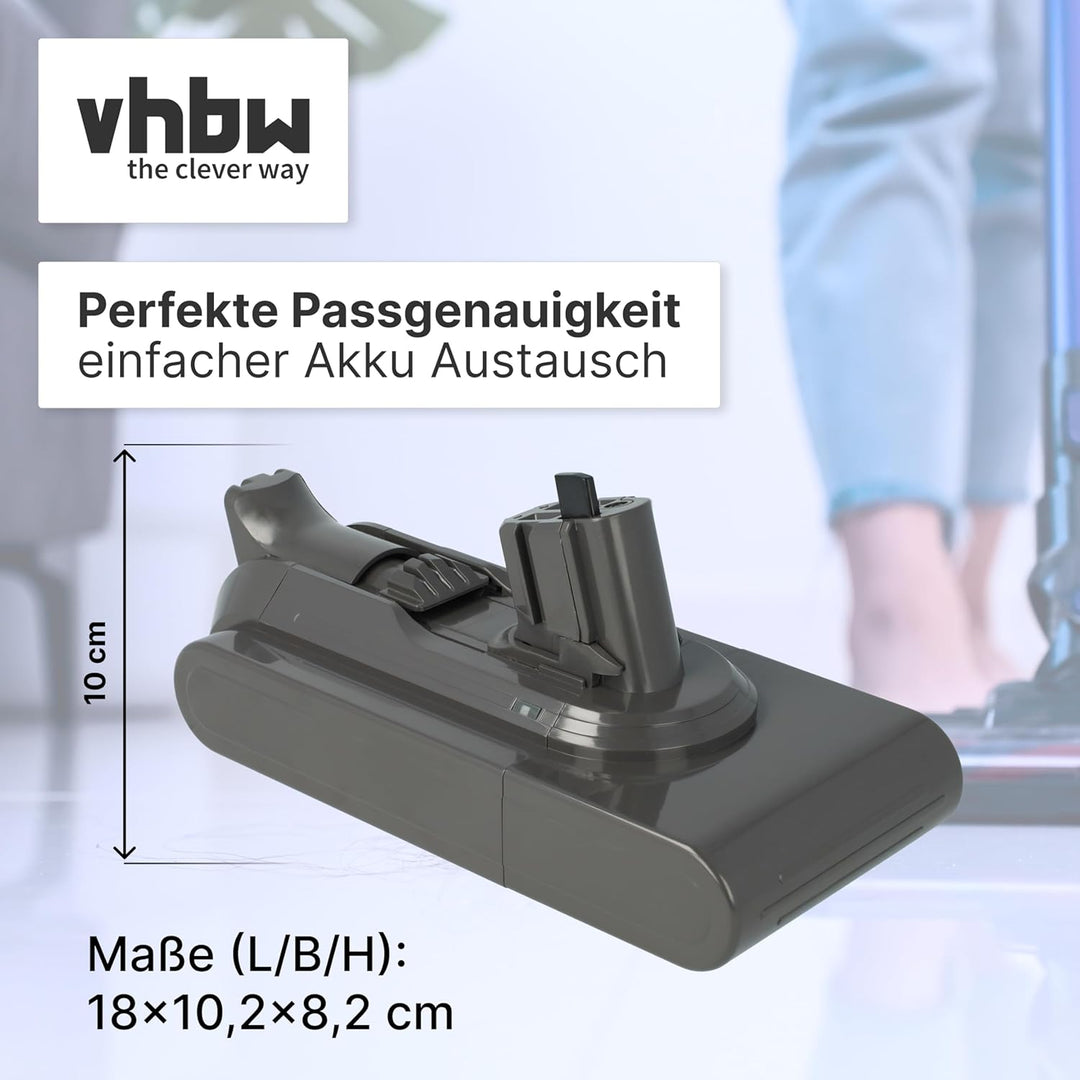 vhbw Akku kompatibel mit Dyson V11 Complete Extra, Click-In, Fluffy Extra Staubsauger (3600mAh, 25,2