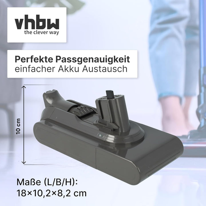 vhbw Akku kompatibel mit Dyson V11 Complete Extra, Click-In, Fluffy Extra Staubsauger (3600mAh, 25,2