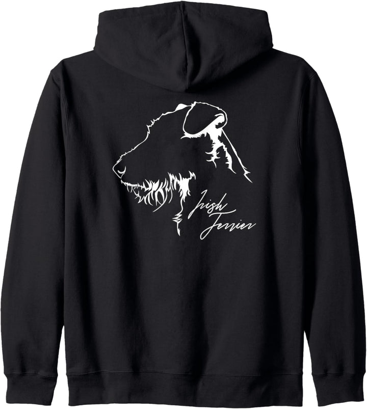 Irish Terrier Profil Hunderasse Hund Hunde Kapuzenjacke