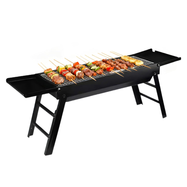 Barbecue - Abnehmbarer Kohlebrenner | Barbecue-Grill mit Seitentabletts | für Garten Outdoor Camping