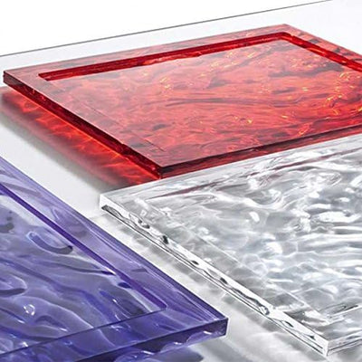 Kartell 01210B4 Dune Tablett, Plastik, kristall, 55 x 38 x 3 cm Grande Cristallo, Grande Cristallo