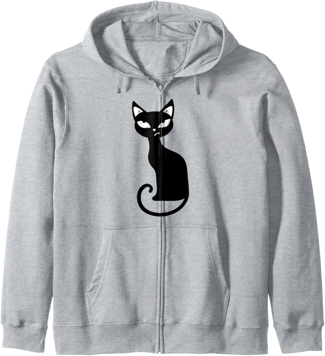 Lustige schwarze Katze Retro-Grafik Kapuzenjacke
