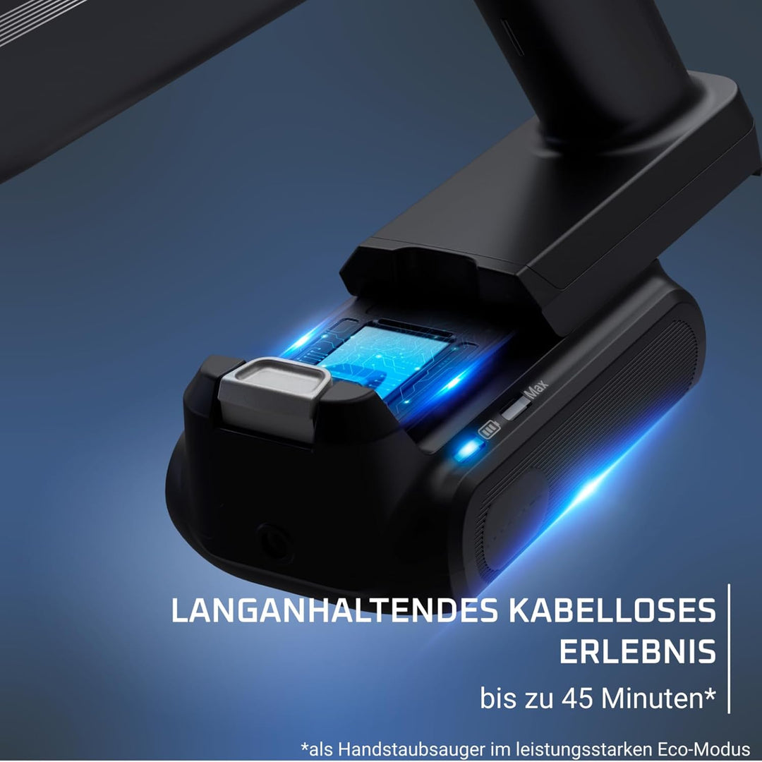 Rowenta X-PERT 7.60, Akkustaubsauger, 140 W Saugleistung, langlebiger Akku, Hochleistungs-LED-Bodend