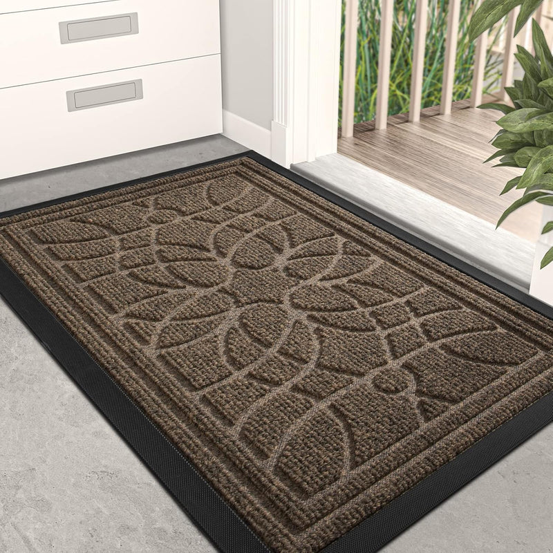 DEXI Fussmatte Aussen rutschfest 44×75 cm,Schmutzfangmatte Outdoor Waschbar,wetterfest Fussmatte aus