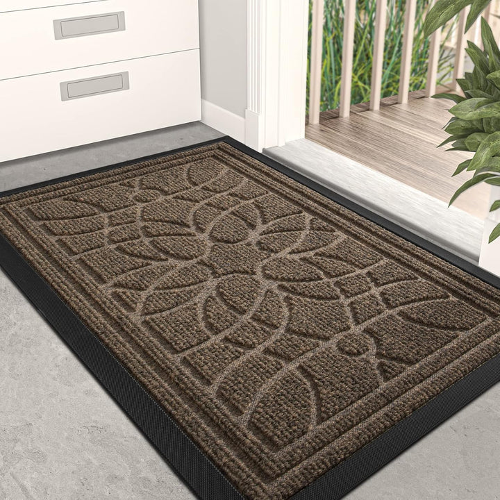DEXI Fussmatte Aussen rutschfest 40×60 cm,Schmutzfangmatte Outdoor Waschbar,wetterfest Fussmatte aus