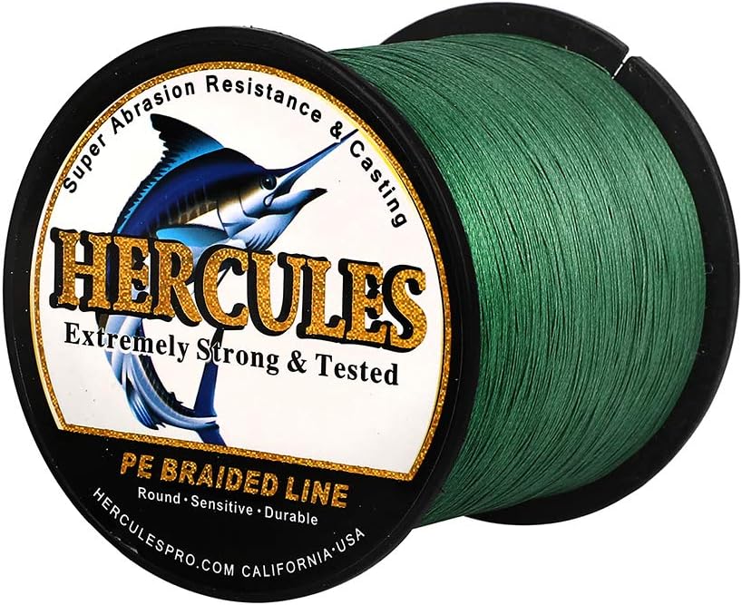 HERCULES Super Cast 100m - 2000m Yards Geflochtene Angelschnur 10lb - 300lb Test für Salzwasser Süss