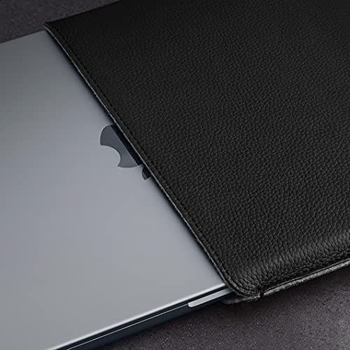 Woolnut Leder Sleeve Case Hülle Tasche für MacBook Pro 13 UNT Air 13/13.6 Zoll - Schwarz MacBook Pro