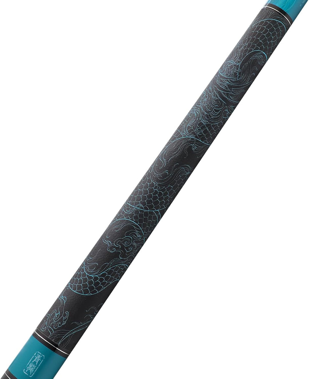 CUESOUL mythologische Symbole 58 Zoll 19oz Pool Cue Stick, 13mm TIPP qinglong, qinglong