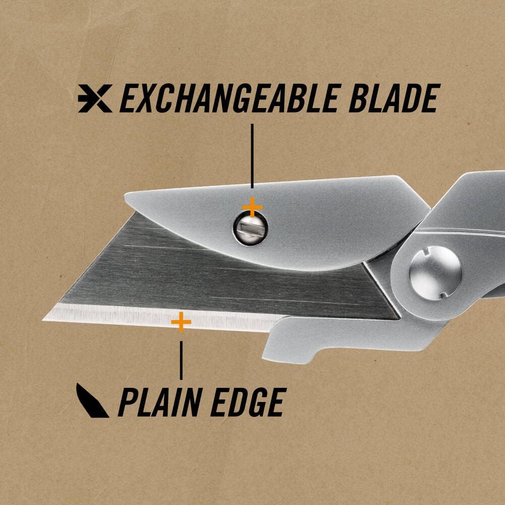 Gerber Cuttermesser, EAB Utility Lite, Klappbar, Klingenlänge: 3,8 cm, Edelstahl, Silber, 31-003036