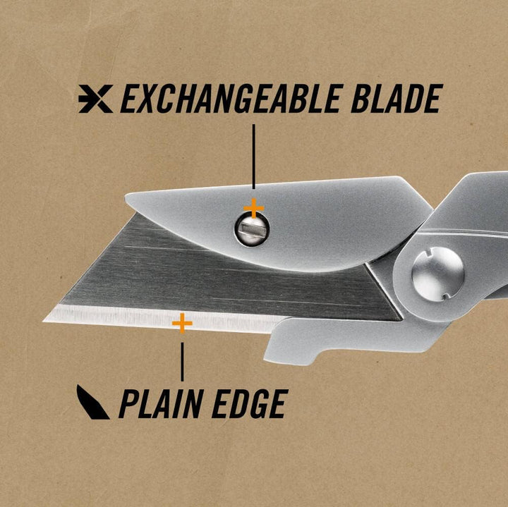 Gerber Cuttermesser, EAB Utility Lite, Klappbar, Klingenlänge: 3,8 cm, Edelstahl, Silber, 31-003036