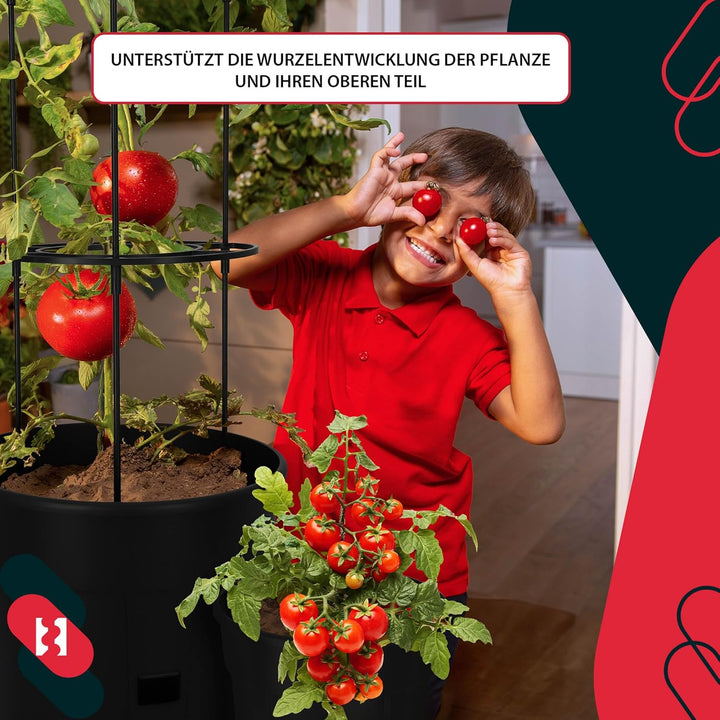 KOTARBAU® Tomaten Rankhilfe - Anzuchttöpf - ⌀ 35 cm H: 128 cm - Pflanzkübel - Blumenkasten - Rankhil