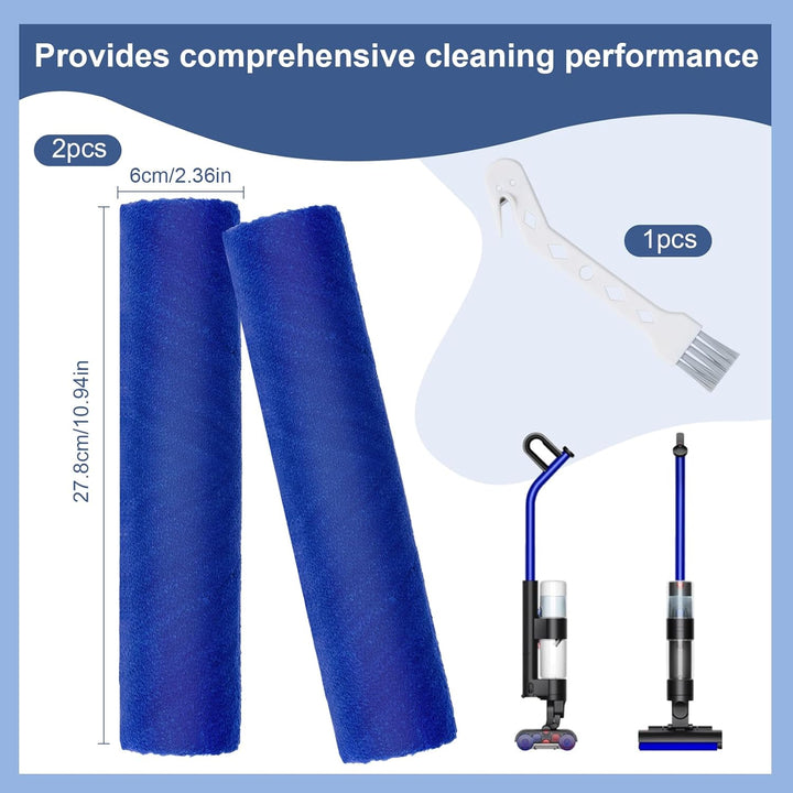 Bürstenrolle Ersatzteile für Dyson Wash G1 Staubsauger Doppelt Bürstenrolle-Zubehör, 2 Bürstenrolle