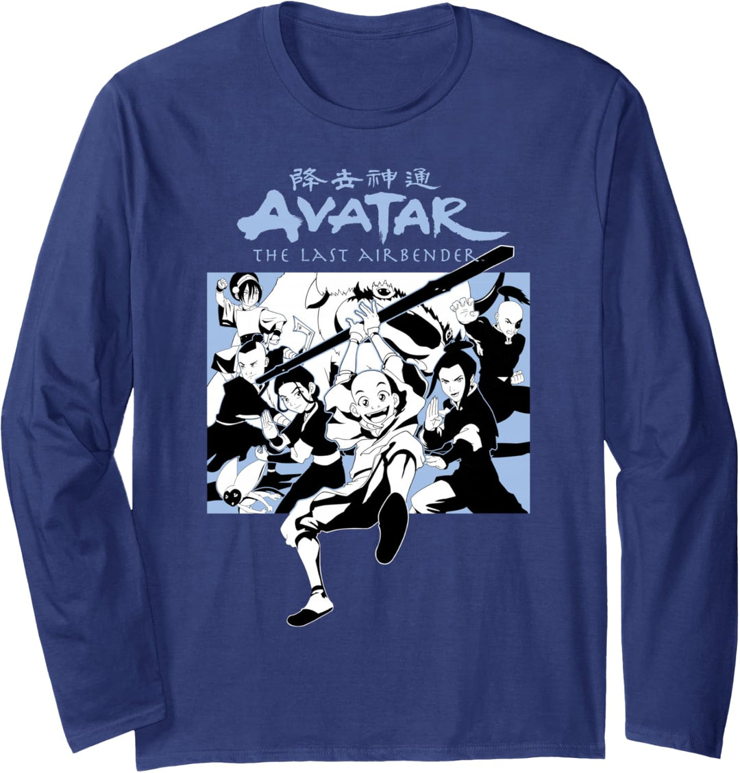 Avatar: The Last Airbender Group Shot Panel Langarmshirt