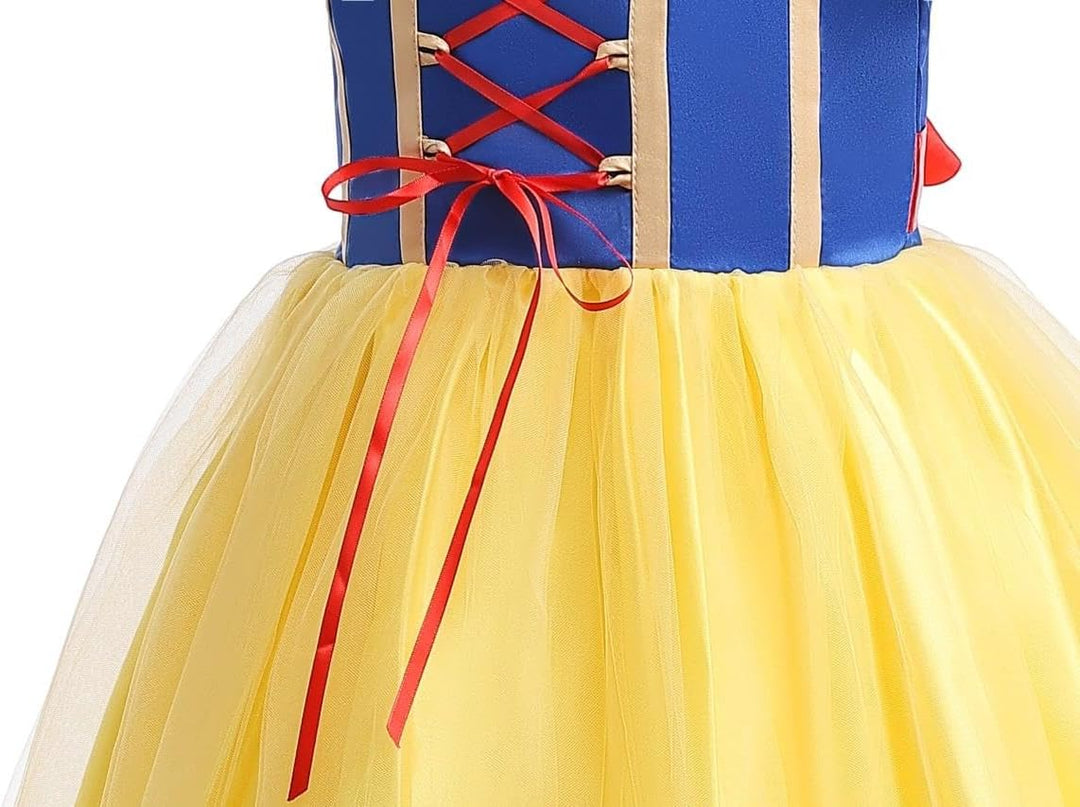 Lito Angels Prinzessin Schneewittchen Kostüm Kleid für Kinder Mädchen, Halloween Prinzessinenkleid K