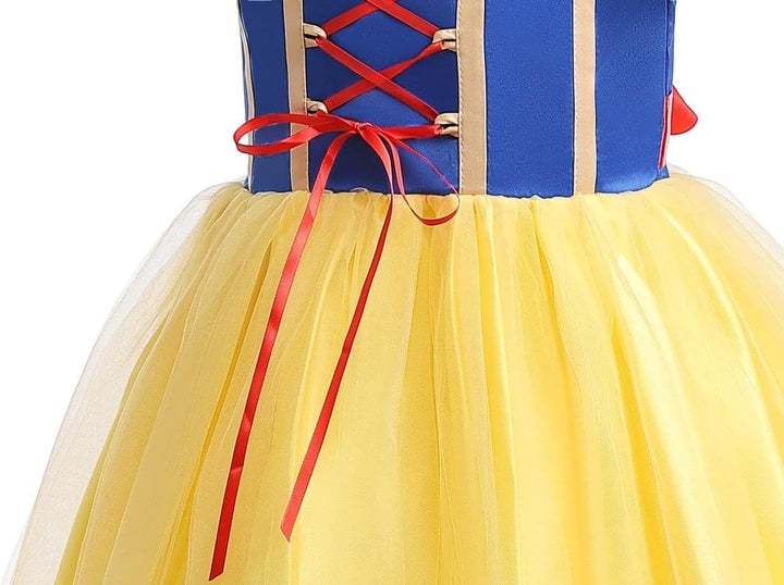 Lito Angels Prinzessin Schneewittchen Kostüm Kleid für Kinder Mädchen, Halloween Prinzessinenkleid K