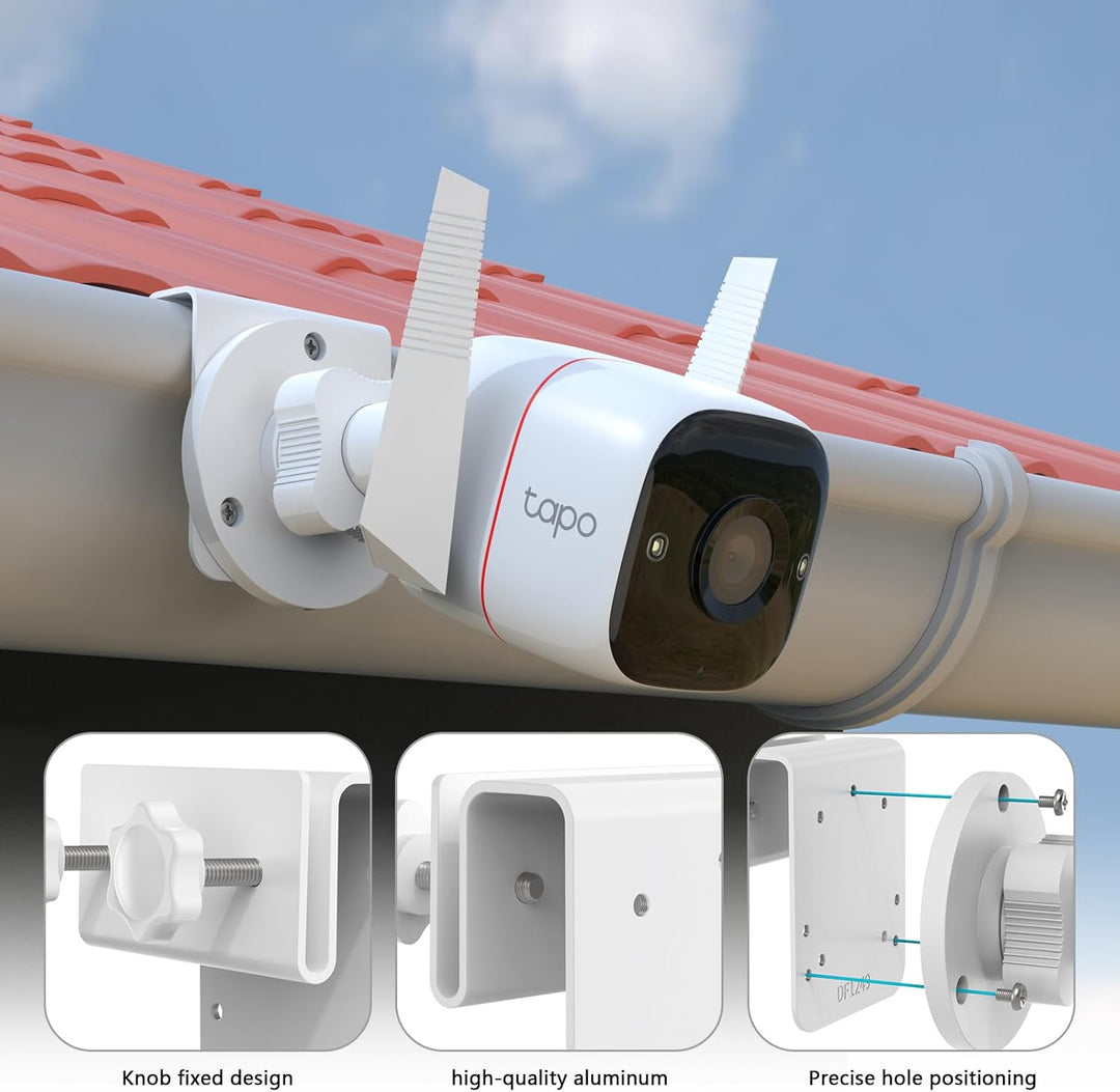 HOLACA Dachrinnenhalterung Kompatibel mit TP-Link Tapo C320WS/C325WB/C310 Überwachungskamera Aussen,