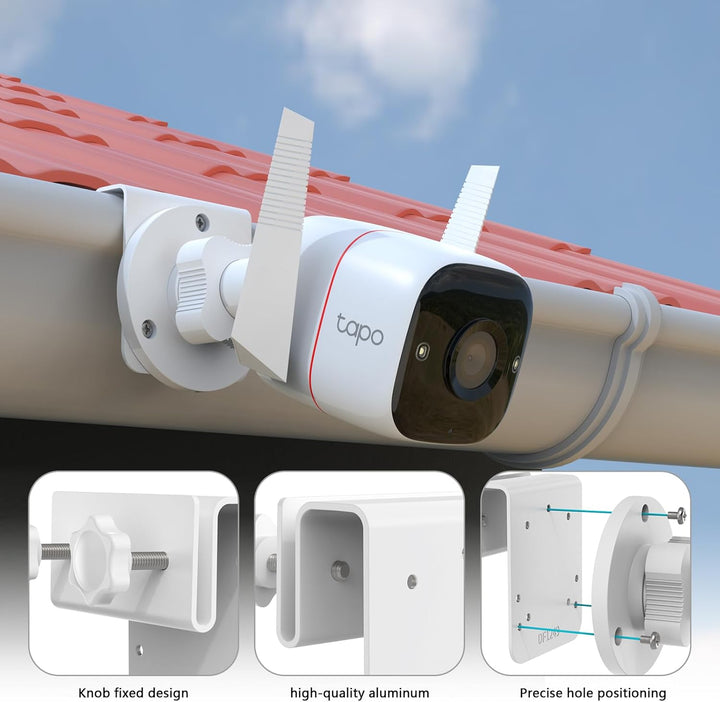 HOLACA Dachrinnenhalterung Kompatibel mit TP-Link Tapo C320WS/C325WB/C310 Überwachungskamera Aussen,