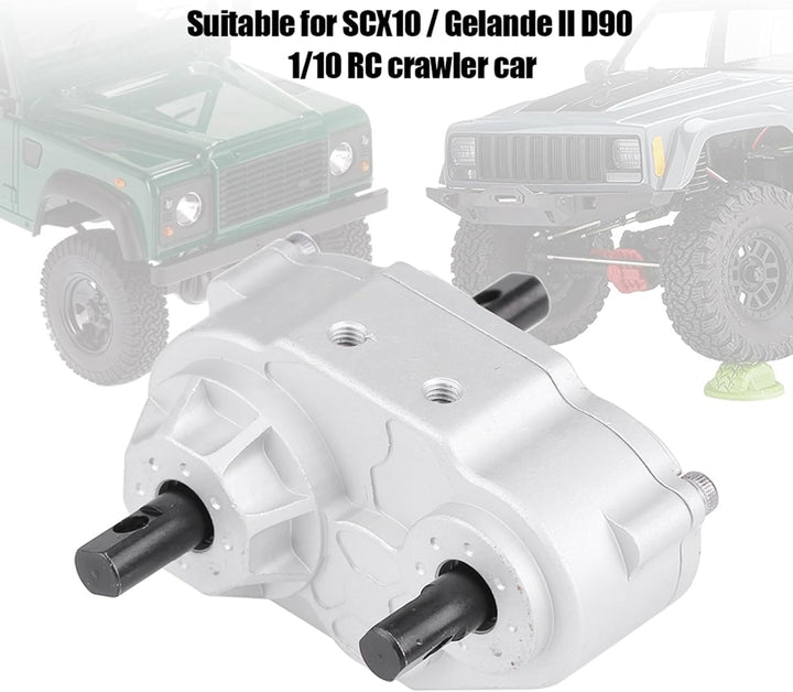 Dioche RC Verteilergetriebe, Modellfahrzeugzubehör, Metall Verteilergetriebe für SCX10 / Gelande II
