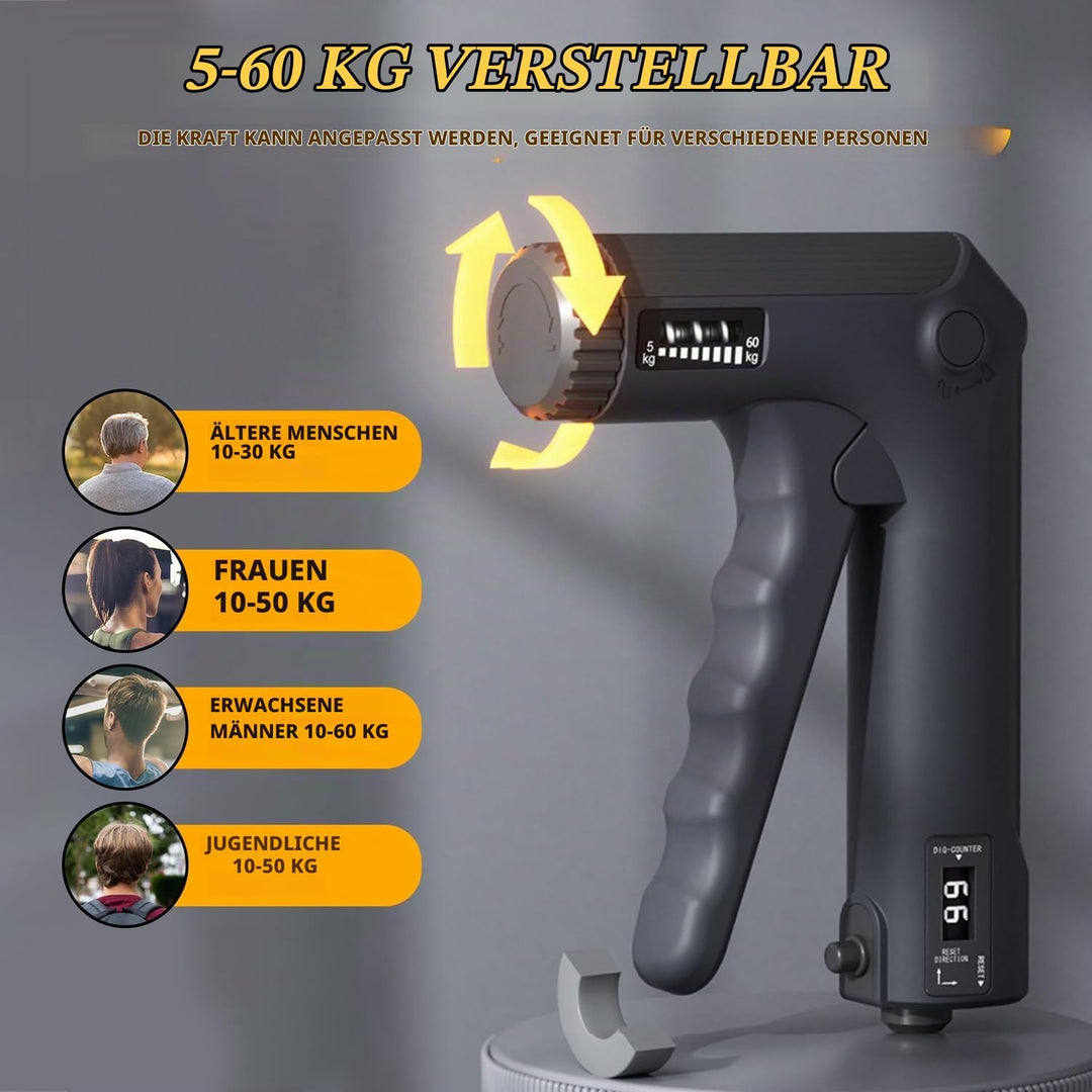 Handkraft Trainer, Grip Strength Trainer Einstellbar, Grifftrainer für Hand Training, Finger Trainer
