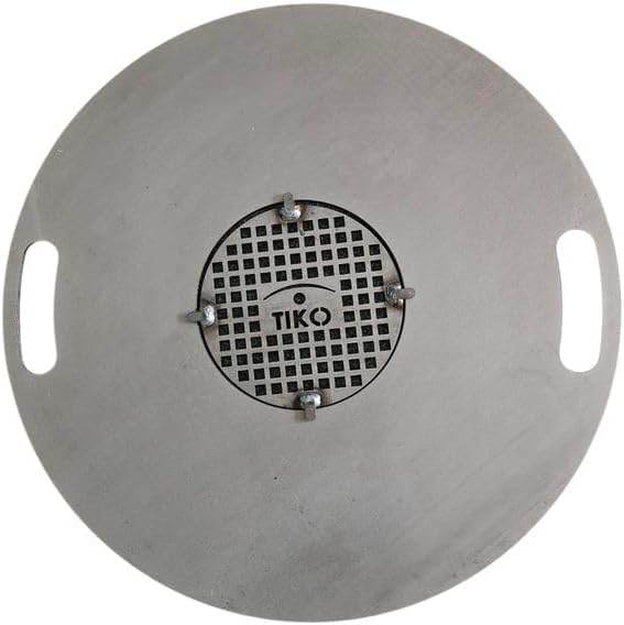 TiKo-Design® Grillplatten Halter aus Stahl – Passend für Grillplatten bis 6 mm Stärke – Stabile Halt