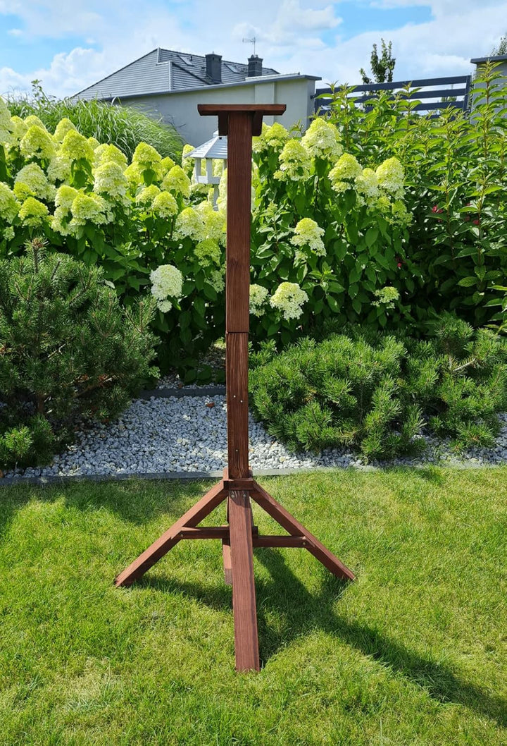 Vogelhäuschen, Vogelhaus aus Holz, Vogelhäuschen, Nistkasten, mit Ständer (Rotbraun, XXXL) XXXL Rotb