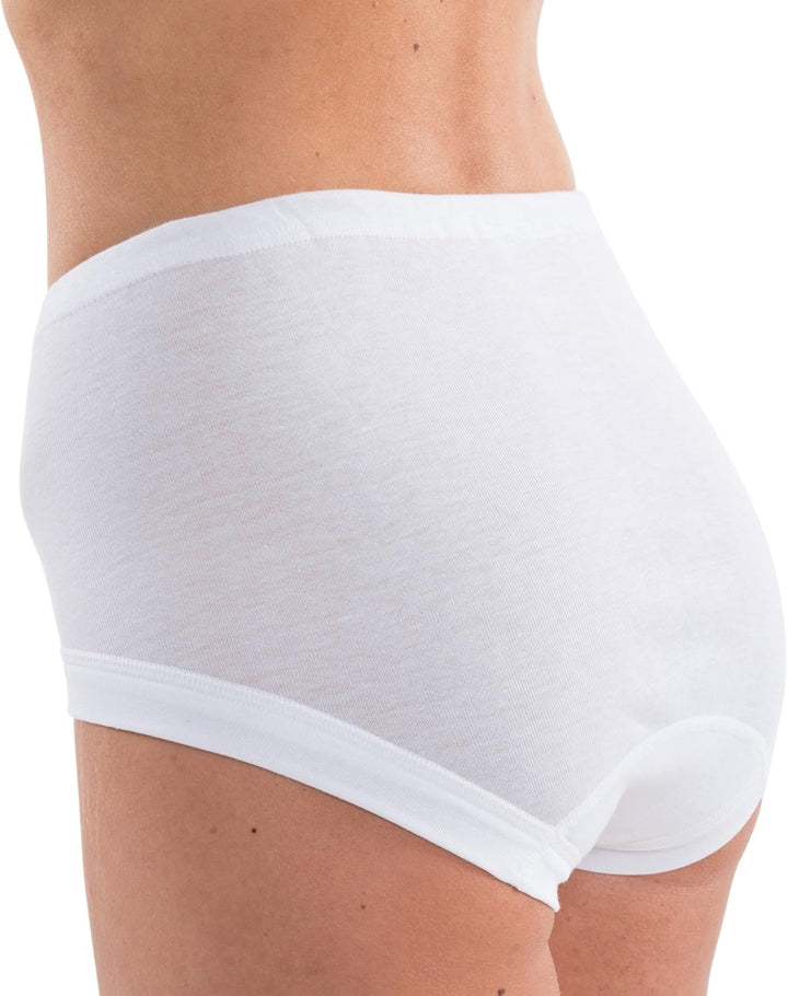 HERMKO 3er Pack Damen Taillenslip aus 100% Bio-Baumwolle mit Tunnelzug und elastischem Beinabschluss