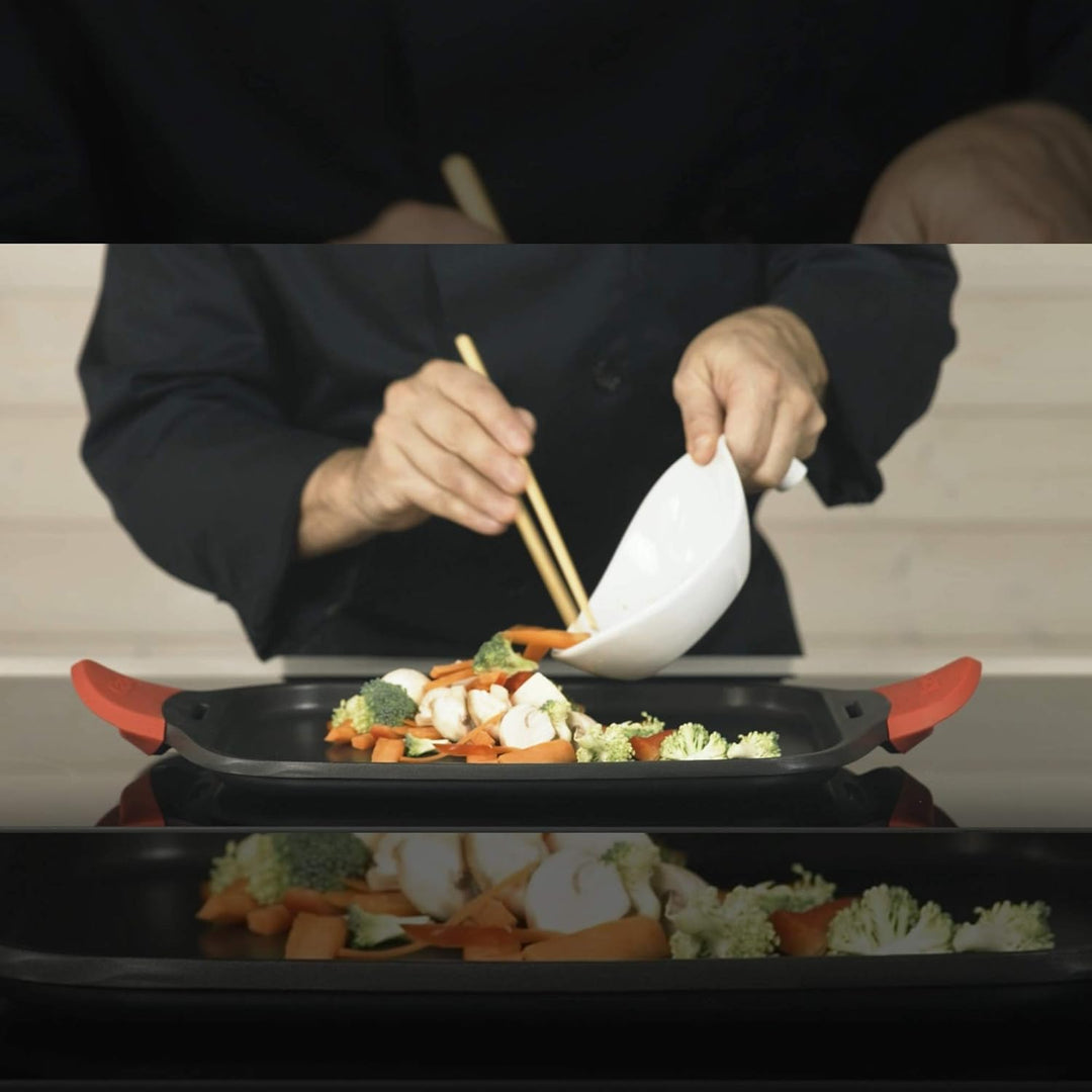 CASTEY IP45 Grillpfannen, Aluminium, 45 cm, Schwarz, 45 cm