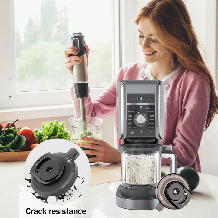 Ersatz Deckel für Ninja Creami Deluxe NC500 NC501EU Eismaschine Aussenschalendeckel Auslaufsicherer