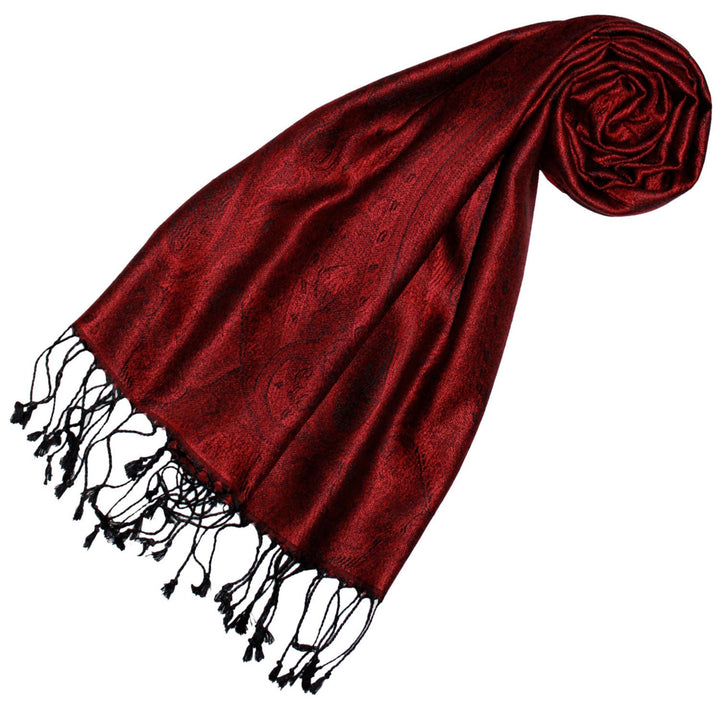 Lorenzo Cana Damen Seidenschal Schal 100% Seide jacquard gewebt harmonische Farben mit Fransen 35 x