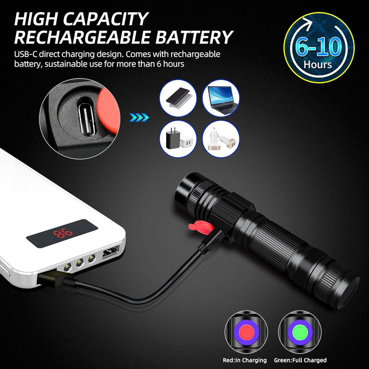 DARKBEAM UV Taschenlampe uv Lampe 395nm Licht USB Aufladbar, Woodsche Lampe Schwarzlichtlampe Klein