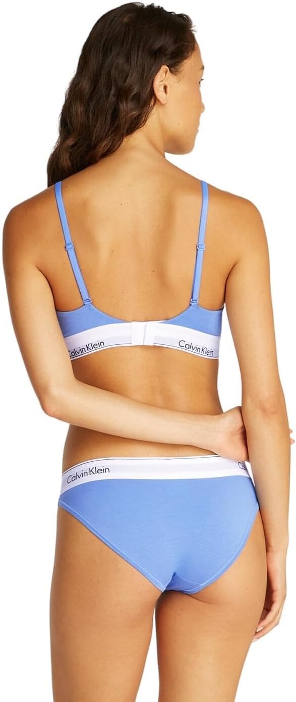 Calvin Klein Damen Bikinihose mit Logobund L Weiss, L Weiß