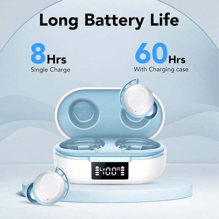 FAMOO Bluetooth Kopfhörer in Ear, 5.3 Kabellos, 42 Stunden Spielzeit mit Ladeetui, LED-Anzeige, Comf