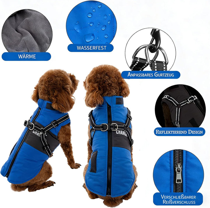Hundemantel Winter Hundejacke Hundegeschirr Mantel Welpenmantel Jacke Weste Kleidung Kleines Hundege