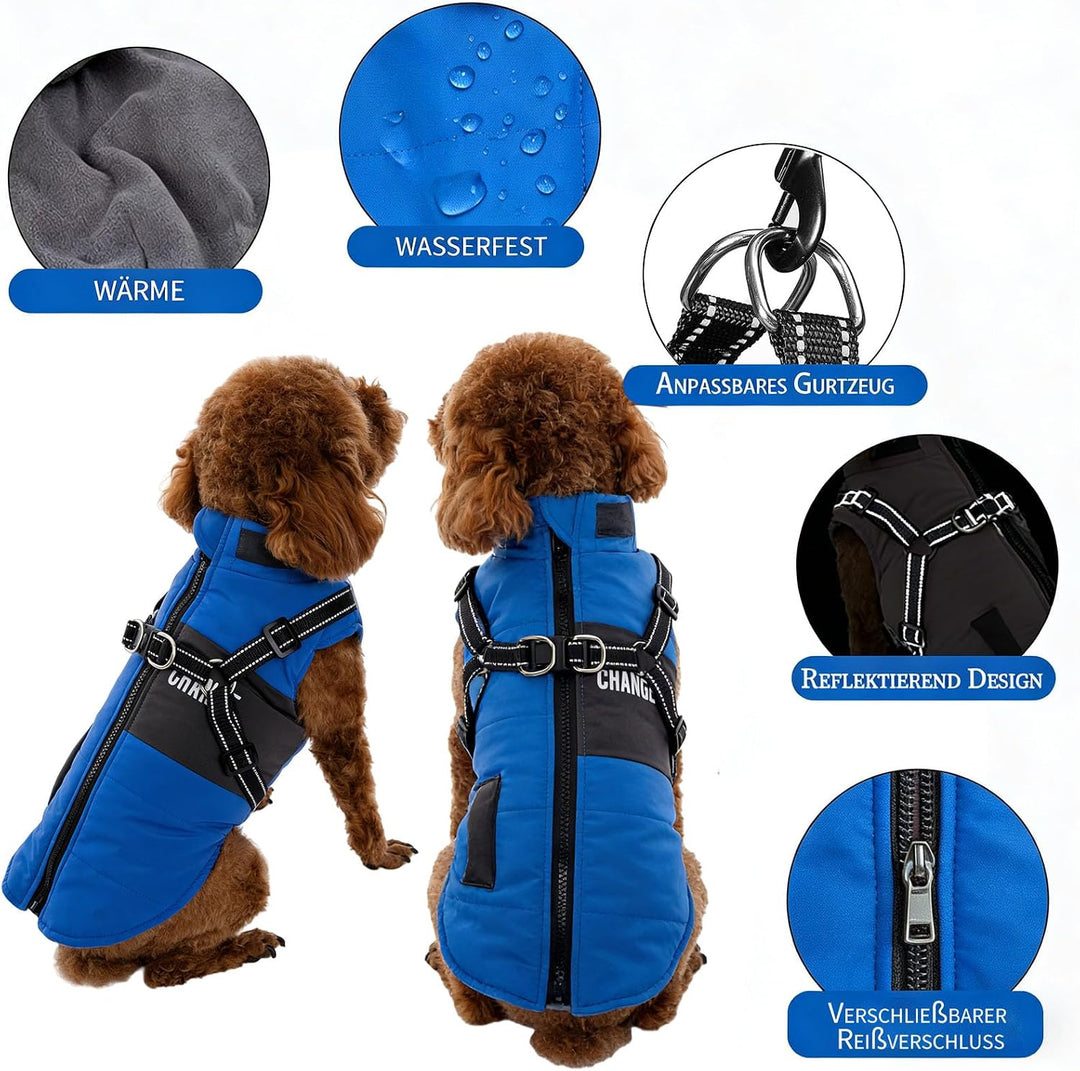 Hundemantel Winter Hundejacke Hundegeschirr Mantel Welpenmantel Jacke Weste Kleidung Kleines Hundege