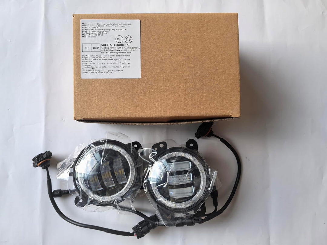 SXMA 4 "Zoll 30 Watt Runde LED 10,2 cm Offroad Frontstossstange Nebelscheinwerfer mit Angel Eye Halo