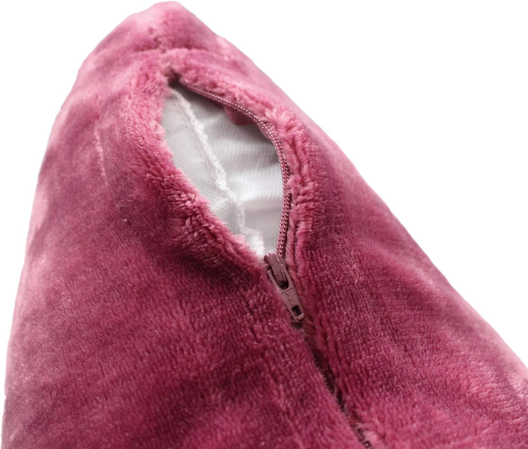 2er Pack Kuschelkissen Premium Cashmere Feeling Kissen 50x50 cm Flauschiges Sofakissen (Beere), Beer