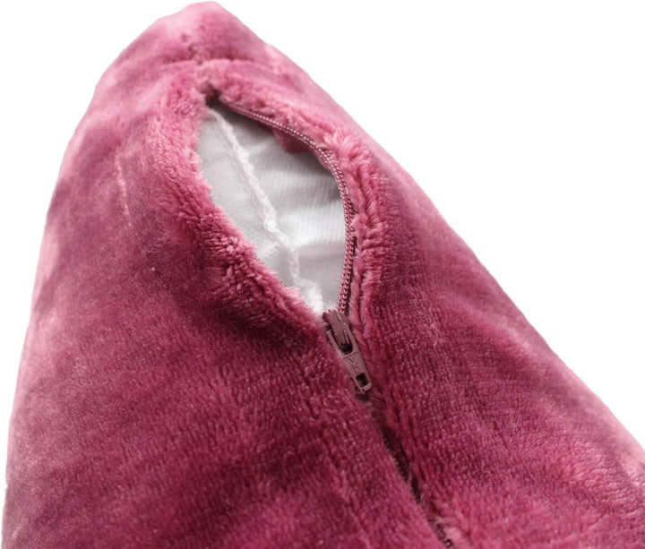 2er Pack Kuschelkissen Premium Cashmere Feeling Kissen 50x50 cm Flauschiges Sofakissen (Beere), Beer