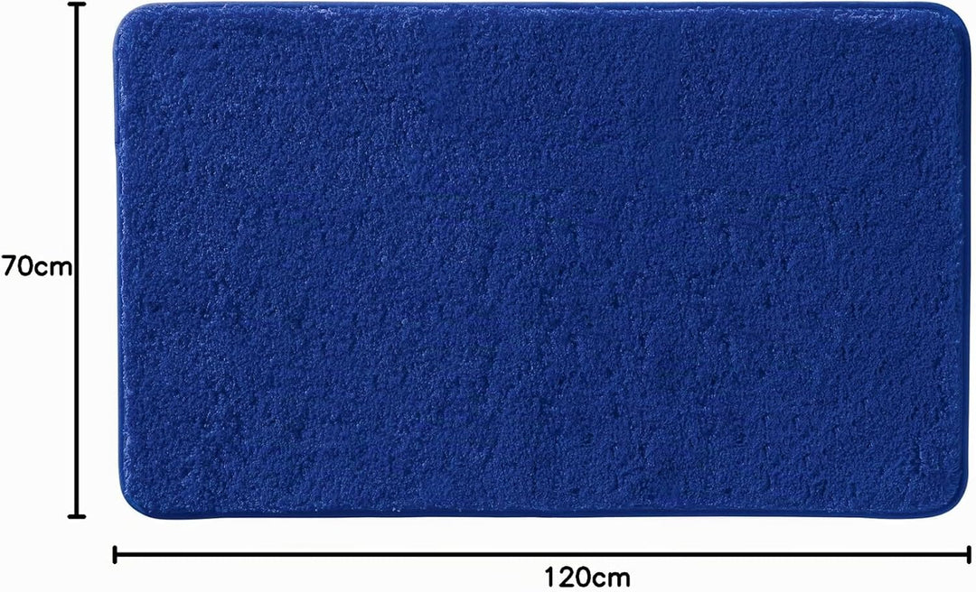 Erwin Müller Badematte, Badteppich, Badvorleger Rhodos Uni rutschhemmend Royalblau Grösse 70x120 cm