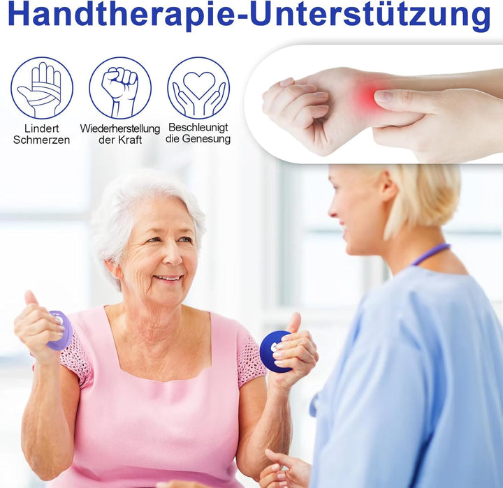 RYACO 6 Stück Gel Stressball für Erwachsene - Antistressball Mit verschiedenen Stärken und Grössen -