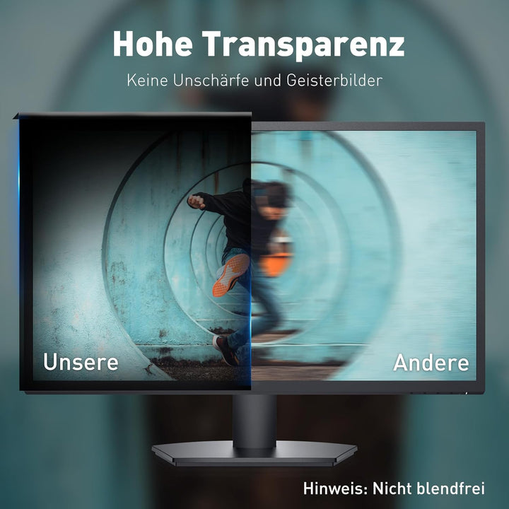 WVMNQO 27 Zoll Hängender Blickschutzfolie für Computermonitor mit 16:9, Hochtransparent und Nicht Ve