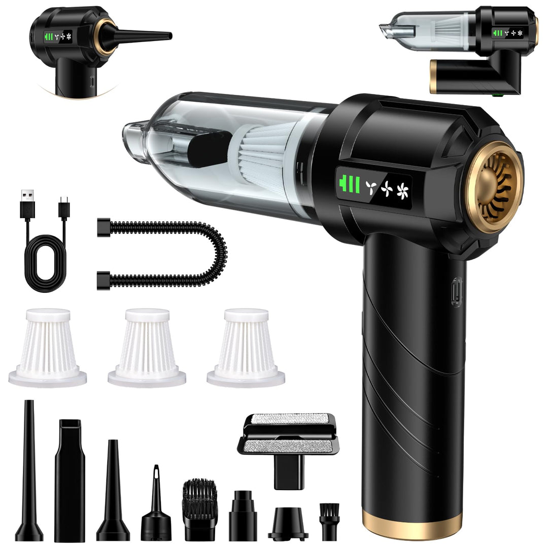 RABIGALA Handstaubsauger Akku 4-in-1, 28000PA Auto Staubsauger Stark mit Bürstenloser Motor, Handsta