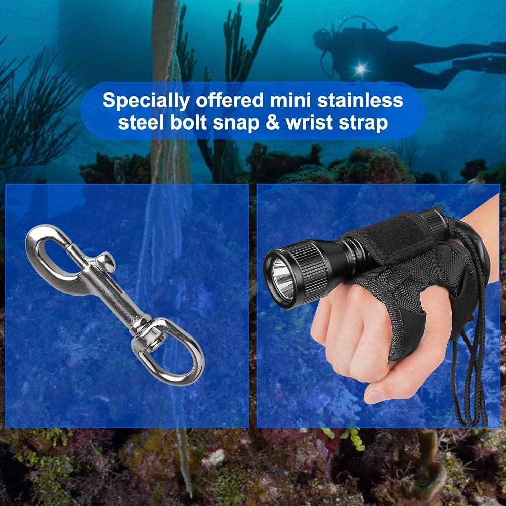 ORCATORCH D550 Tauchen Taschenlampe,Tauchlampe IP68 Wasserdicht,LED Unterwasser Lampe mit Magnetscha