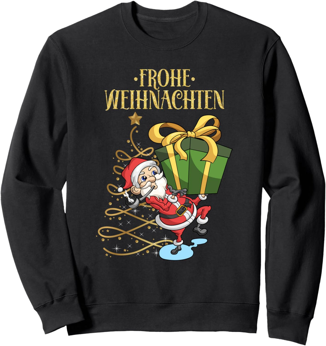 Weihnachtsmann Weihnachtsbaum Geschenk Santa Claus Sweatshirt